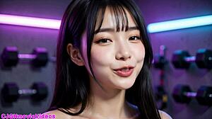 Boobs Fitness Trainer Shows Sexy Tit Workout