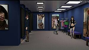 Cliair Rides Massive Dildo To Explosive Orgasm In Change Room!