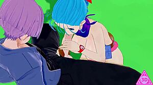 trunks ravishes bulma in dragon ball with blowjob handjob cumshot