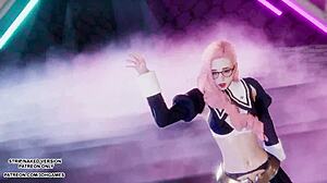 seraphine dances sexy kpop in league of legends hentai mmd uncensored