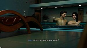 freshwomen episode 5 hardcore pool fuck at night with huge monster cock