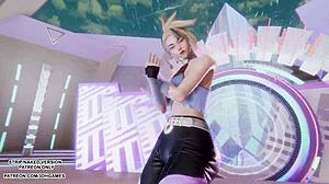 Akali's Sexy Kpop Dance Turns into Wild League Hentai Fuck Frenzy!