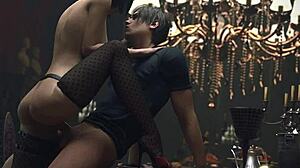 Creampied Ada Wong Watches Ashley Masturbate for Her Monster Turn