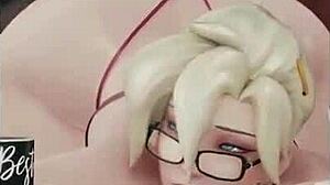 mercy's teasing ass worship and blowjob scenes in sfm compilation