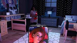 hey jill, help me hang these christmas lights... wait, your giant tits are in the way! resident evil curvy milf valentine decor fun turns sexy