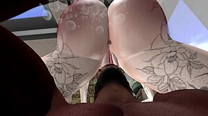 Redhead's Big Tits Bounce as Black Cock Fills Her Pussy