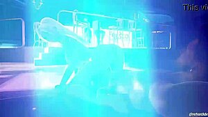 Rich Lover's Bimbo Blonde with Big Tits and Ass Takes Black Cock Interracial Style