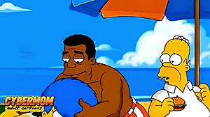 marge simpson sneaks off for top interracial blowjobs in this cheating cartoon parody compilation