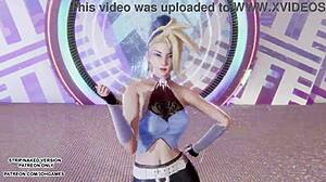 Akali's Sexy Kpop Dance Turns into Wild League Hentai Fuck Frenzy!