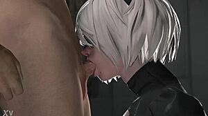 2B Performs Detailed Nier Automata Blowjob