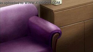 single girl pounded by boyfriend and boss in ai hentai anime