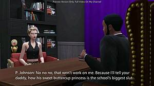 spoiled rich teen slut begs principal's monster cock to wreck her tight ass sims 4 style
