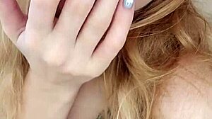 Petite Blonde Cute Sucks Deep On Huge Dildo Then Rides Wet Pussy Hardcore