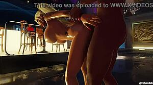 Rich Lover's Bimbo Blonde with Big Tits and Ass Takes Black Cock Interracial Style