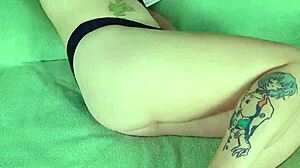 Nerdy Short-Haired Girl Fingers Pussy After Manga Tit Tease