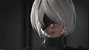 2B Performs Detailed Nier Automata Blowjob
