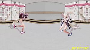 i can't stop watching fuwamoco's vr180 mmd dance turn hentai wild