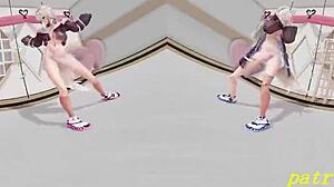 i can't stop watching fuwamoco's vr180 mmd dance turn hentai wild