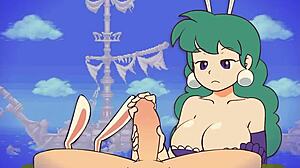 two bunny girls take on a massive double monster cock pounding in wild hentai action