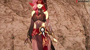 What If Eremite Loremaster's Pink Hair NPC Sucks Cock In Genshin Fantasy?