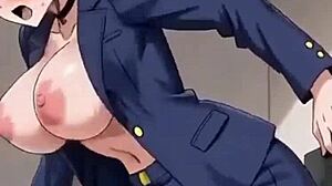 secretary anime babe rams huge dildo deep in ai generated frenzy