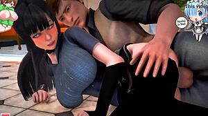 i can't stop watching hinata hyuga get fucked so hard by leon from resident evil