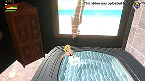 in this 3d femdom game vampire demands feet and pussy licking