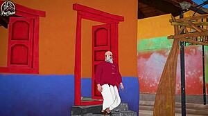 Curvy Desi Bhabhi Seduces Father-in-Law for Huge Titty Bukkake Sex