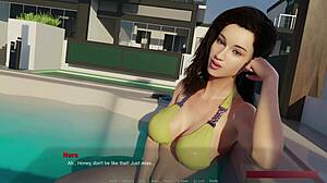 chiloe blows liam hard in bathroom away from home 2 but stops before cum game 3d!