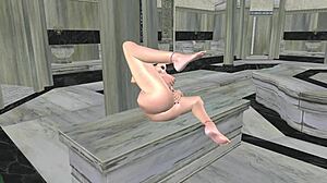 beautiful shemale fingers tight ass and shakes huge dick!