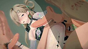 wuwa lynaes academy scandal has her bound in cowgirl sandwich dp handjob squirting 4k wild