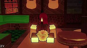Roblox Guy Pounds Sexy Girl's Big Ass in Hentai Fuck Fest.