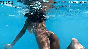 Do big ass big tits teens tease in underwater pool?