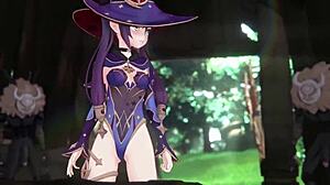 mona takes hilichurl anal pounding with demons joining in