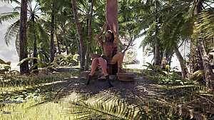 I Couldn't Resist Sitting on Stone Dick Again! Huge 3D Hentai Statue Fuck