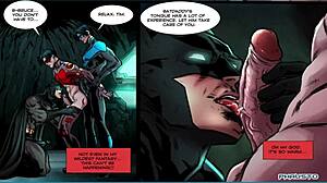 Batboys deepthroat batman dc comics rule 34 gay blowjob animation
