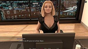 stepmom mistress's busty curves tease with spanking and slow cock strokes in step sisterly lust 19