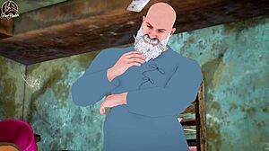 Indian Desi Sasur's Friend Pounds Busty Bhabhi's Big Boobs Hard Anal