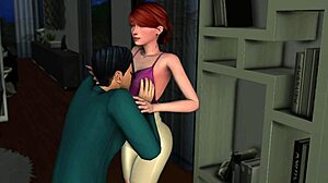 Fucking Son's Redhead Teen Girlfriend Anal Deepthroat Hardcore While He's Away