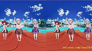 vr180 mmd 3d hololive hentai dance features noel marinelamy anime moves