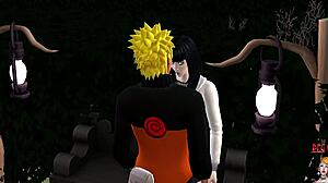Holy shit, Hinata Hyuga's massive tits and ass get monster cock doggystyle from Naruto in their first steamy hentai fuck!