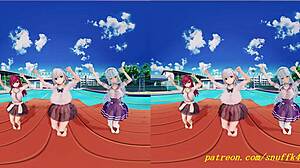 vr180 mmd 3d hololive hentai dance features noel marinelamy anime moves