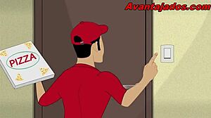 Fuck yeah, pound that gay delivery stud hard now!