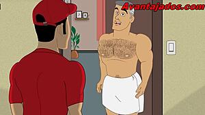 Fuck yeah, pound that gay delivery stud hard now!