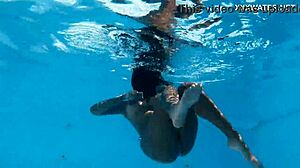 Do big ass big tits teens tease in underwater pool?