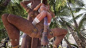 lara croft, ever wonder if that statue cock could breed you pregnant?