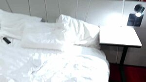 friend's wife in stockings heels seduces me deepthroats then begs cum on tits