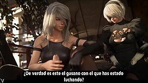 yorha no 2 type b domination handjob pov in nier automata!