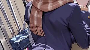 Sweet morning unfolds into intimate anime fantasy tit caress and slow thrusts