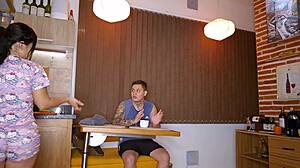 stepsister, your pussy's full of my cum while cooking - aleja and aaron